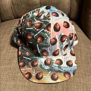 Calhoun Bob Ross No Mistakes Flatbrim Snapback Ball Cap